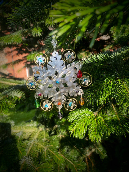 Silver Snowflake Ornament