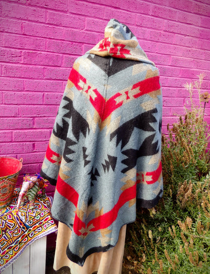 Aztec Winter Bohemian Poncho