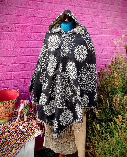 Wool Blend Winter Poncho