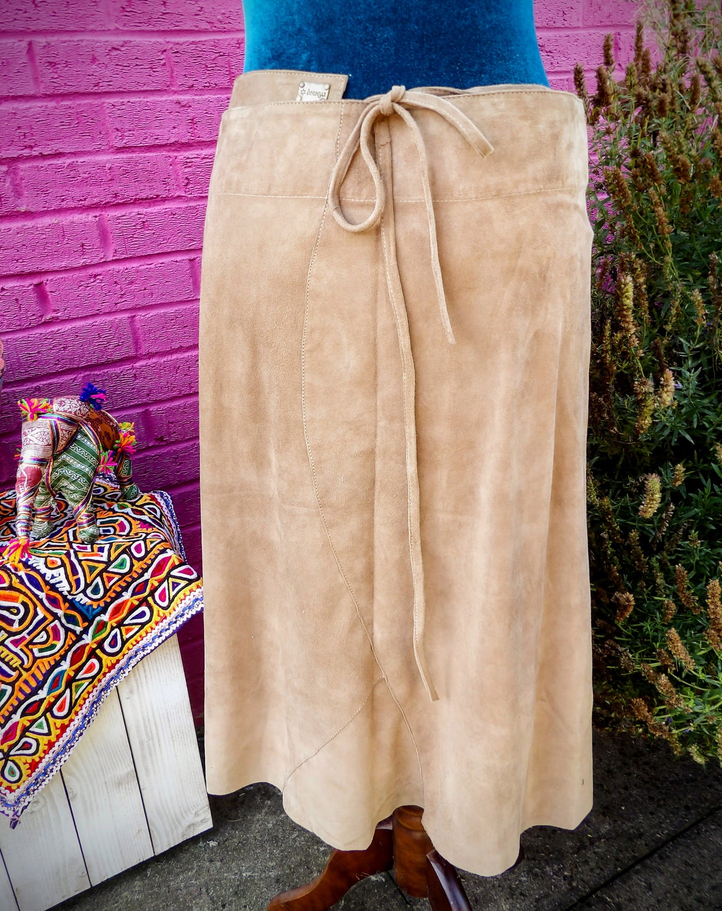 Midi Skirt 'boho' Leather