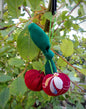 Recycled Sari Decoration - Cherries