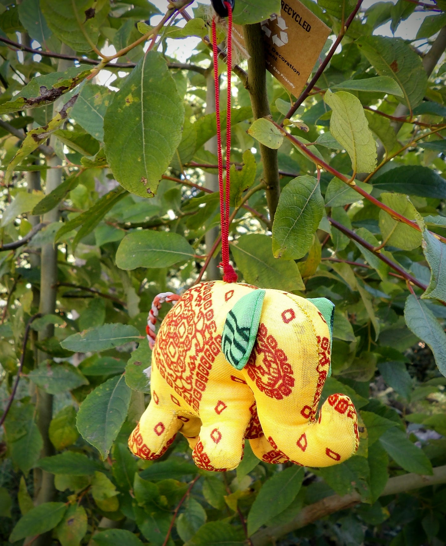 Recycled Sari Decoration - Elephant