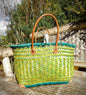 Large Deluxe Basket - Yellow & Turquoise