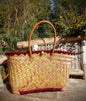 Large Deluxe Basket - Burgundy & Yellow