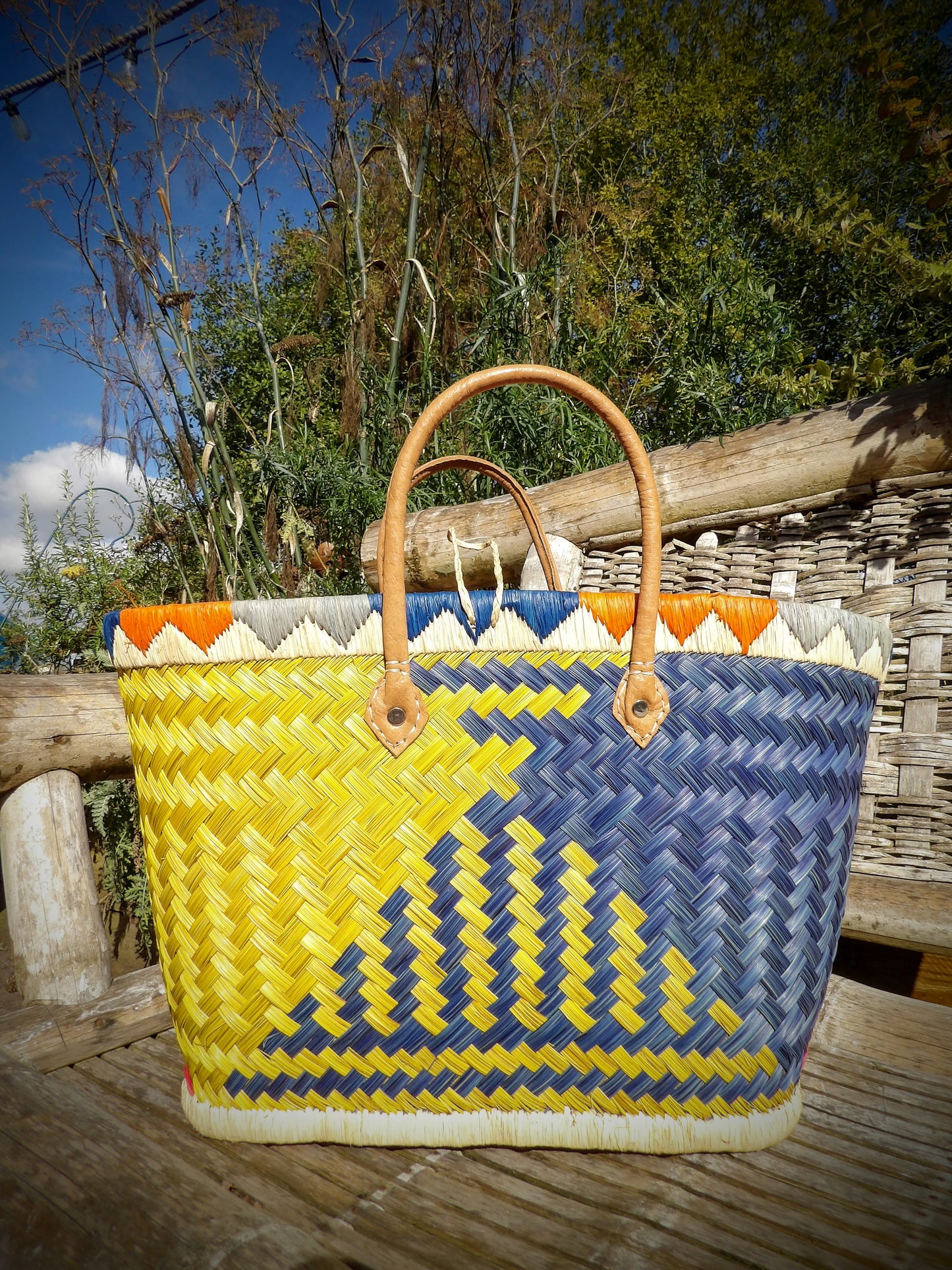 Medium Basket - Red, Blue & Yellow