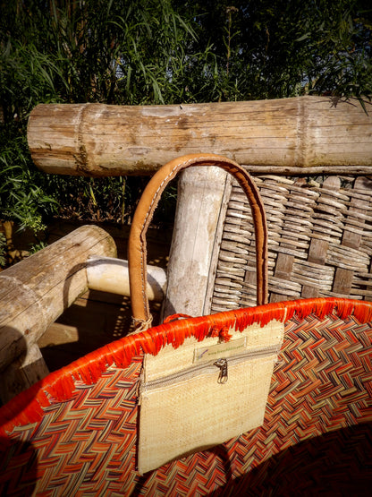 Medium Basket - Orange Weave