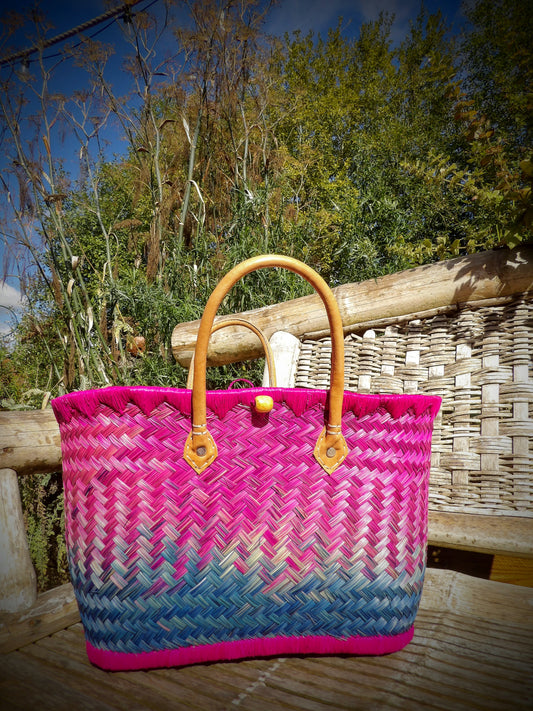 Medium Basket - Pink & Blue Ombre