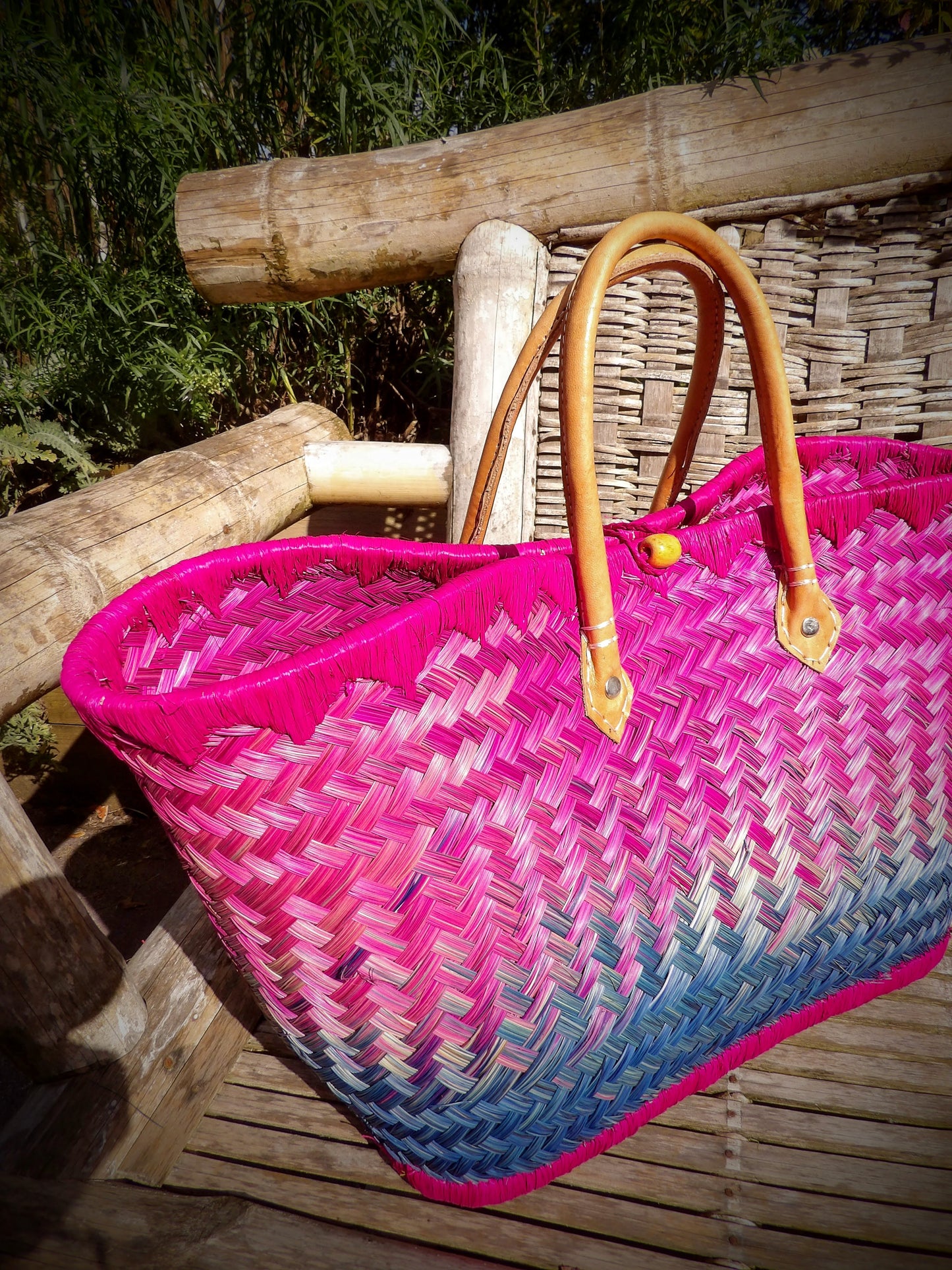 Medium Basket - Pink & Blue Ombre