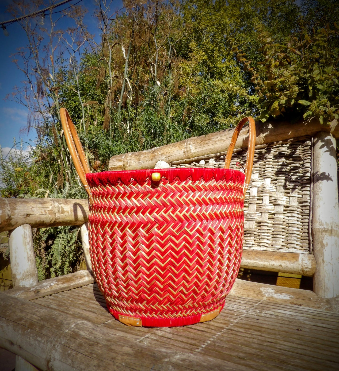 Round Basket - Red