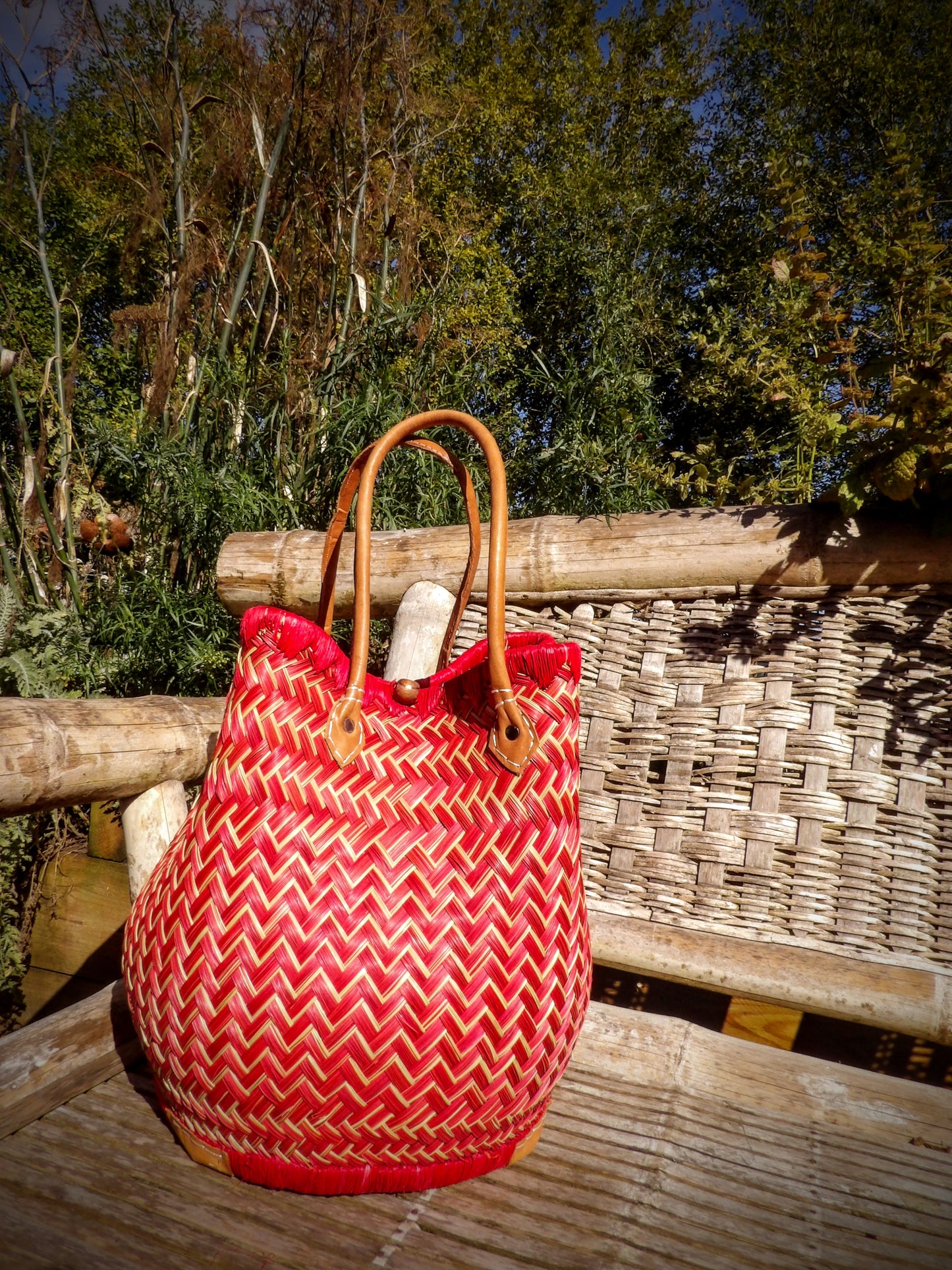 Round Basket - Red