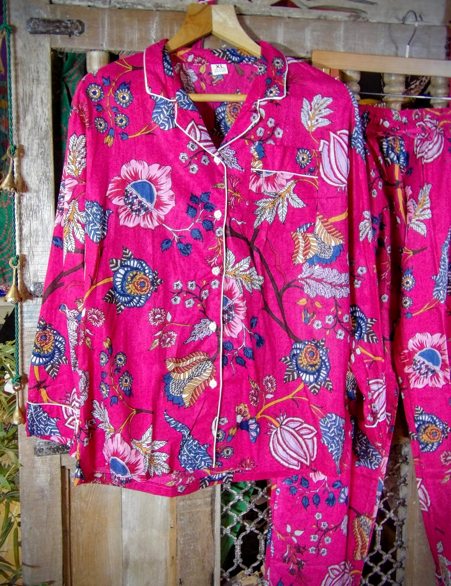 Indian Pjs - XL Fuchsia Pink