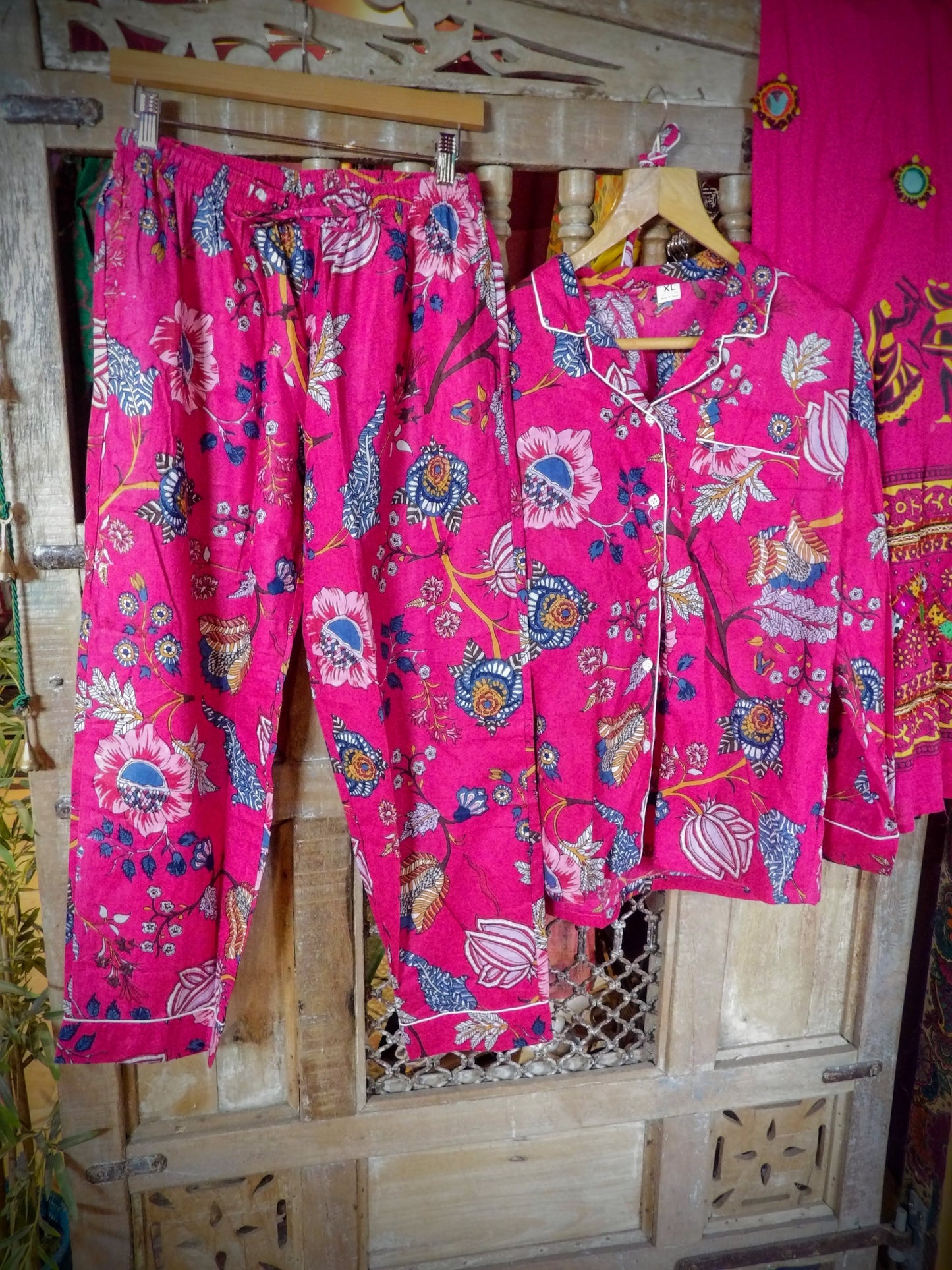 Indian Pjs - XL Fuchsia Pink