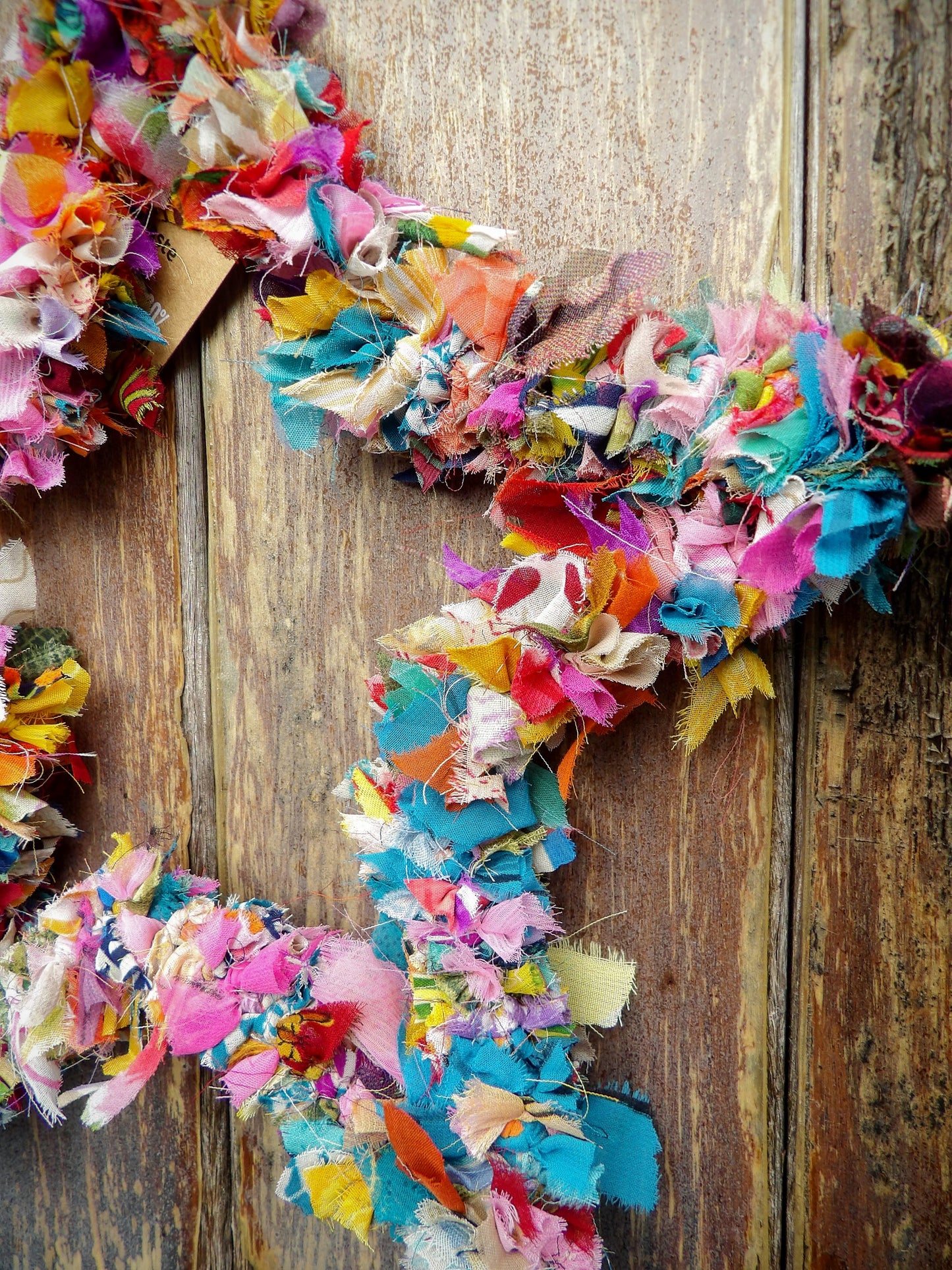 Recycled Sari Wreath - Star