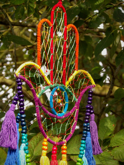 Hamsa Hand Dreamcatcher - Rainbow colours