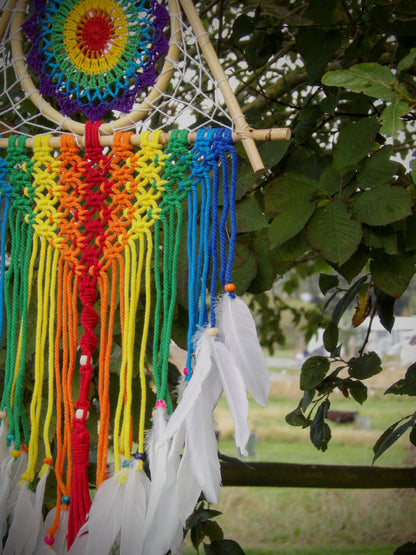 Triangle Dreamcatcher - Rainbow Colours