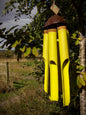 Bamboo windchime with coconut top - Yellow