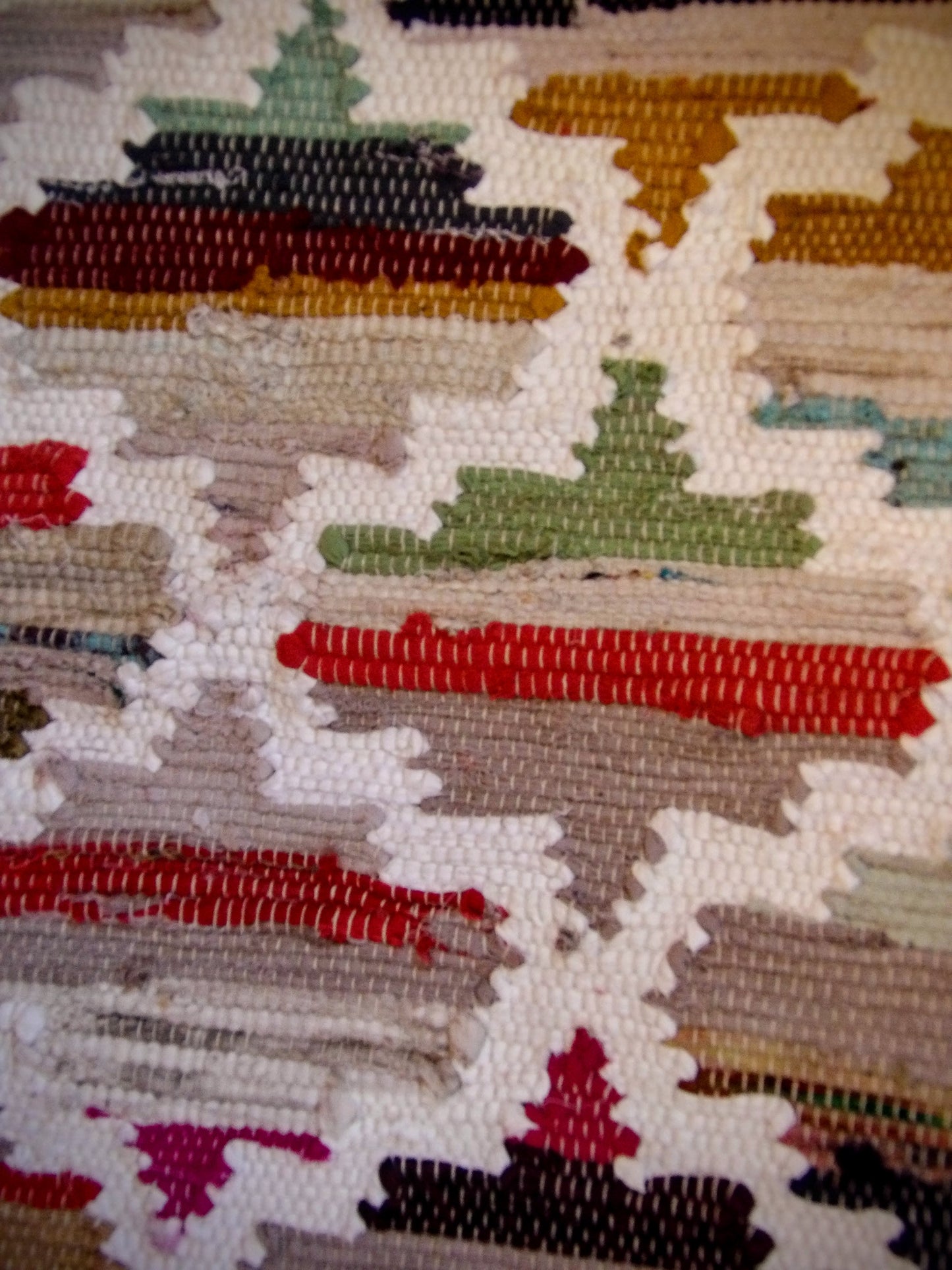 Dhurrie rug - Multicoloured with frill