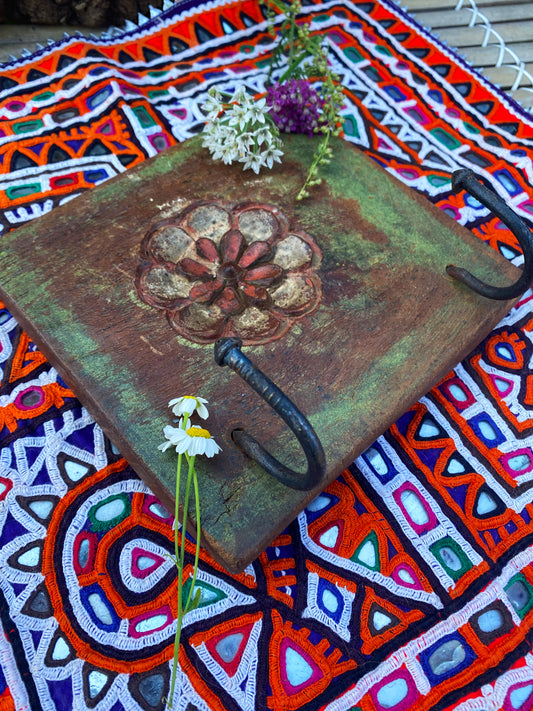 Wooden Carved Flower Hook