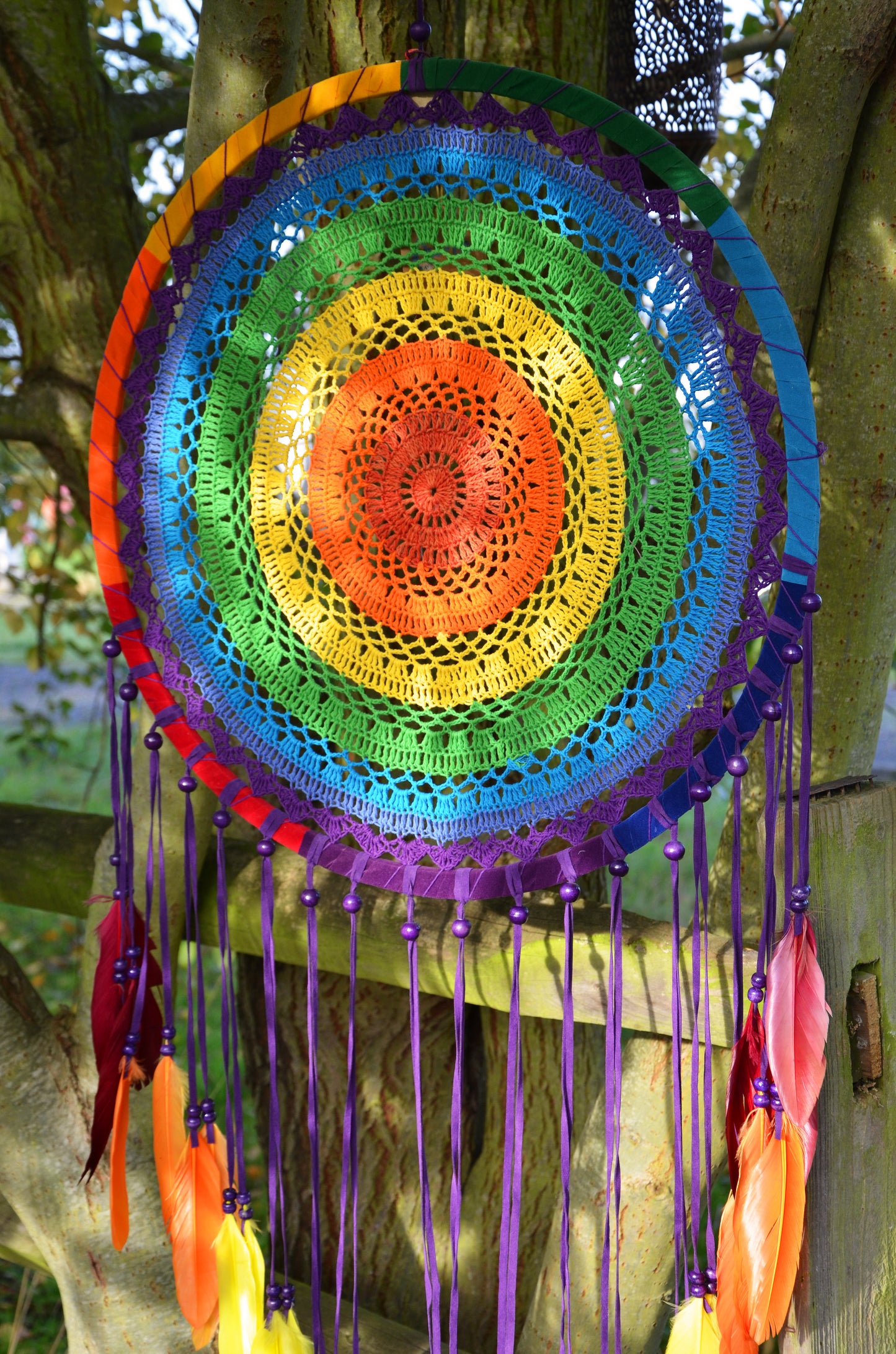 Dreamcatcher rainbow crochet